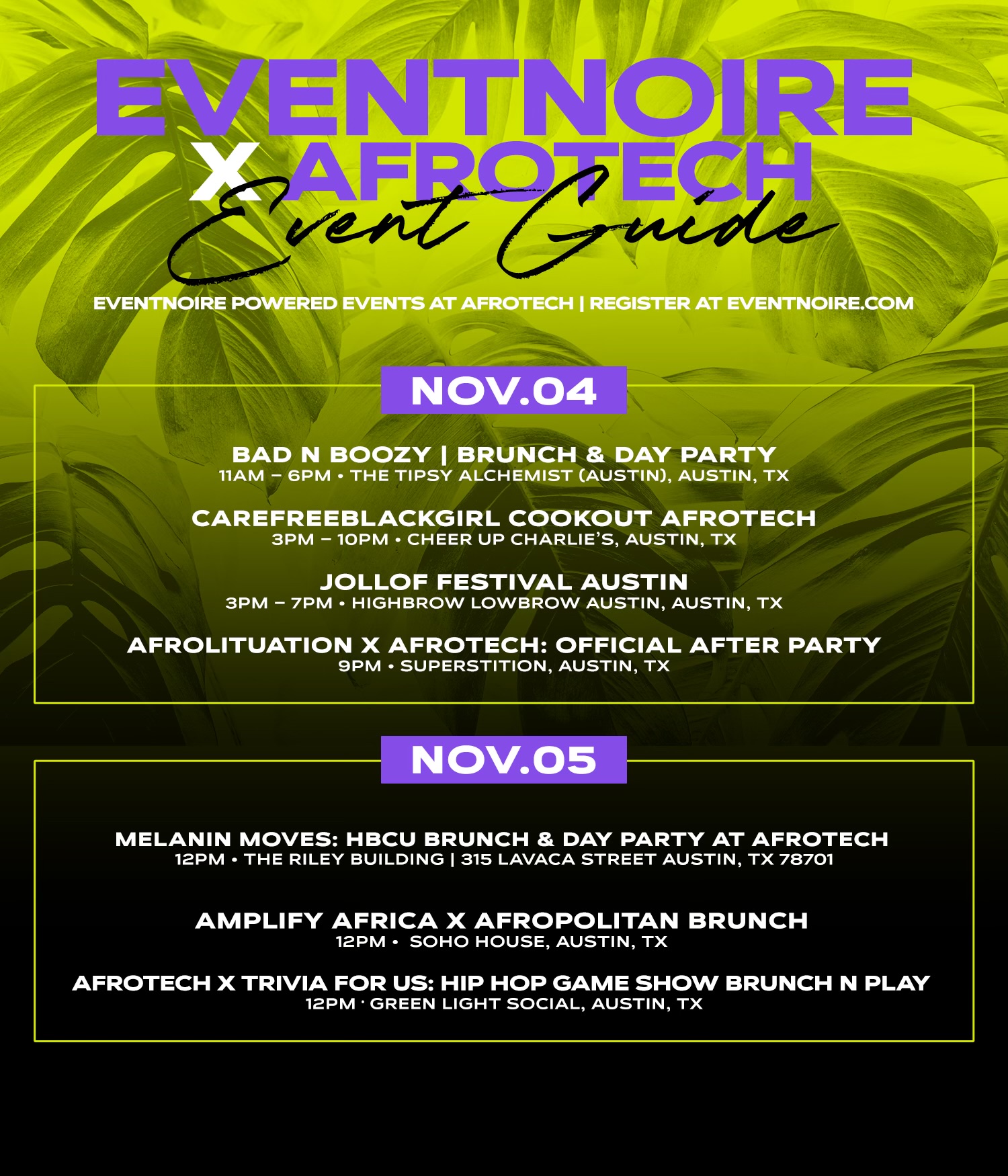 Tech, Culture & Events Eventnoire's AFROTECH Event Guide Eventnoire